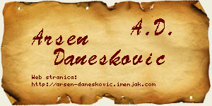 Arsen Danesković vizit kartica